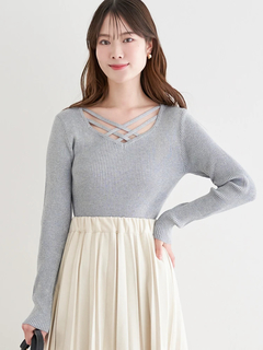 LUDIC PARK(ルディックパーク) |フロントクロスリブラメニットプルオーバー