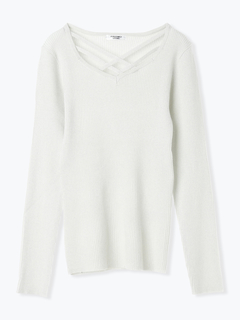 LUDIC PARK(ルディックパーク) |フロントクロスリブラメニットプルオーバー