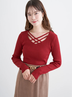 LUDIC PARK(ルディックパーク) |フロントクロスリブラメニットプルオーバー