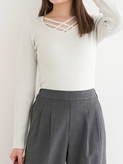 LUDIC PARK(ルディックパーク) |フロントクロスリブラメニットプルオーバー