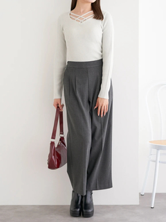 LUDIC PARK(ルディックパーク) |フロントクロスリブラメニットプルオーバー