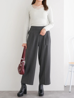 LUDIC PARK(ルディックパーク) |フロントクロスリブラメニットプルオーバー