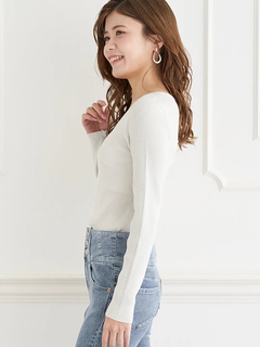 LUDIC PARK(ルディックパーク) |フロントクロスリブラメニットプルオーバー