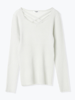 LUDIC PARK(ルディックパーク) |フロントクロスリブラメニットプルオーバー