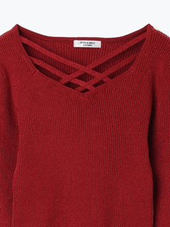 LUDIC PARK(ルディックパーク) |フロントクロスリブラメニットプルオーバー