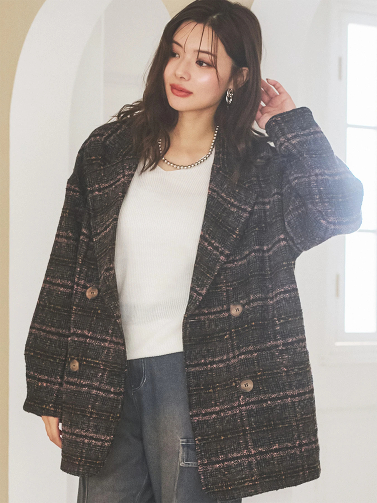 ダッフィバーバリー コート ハーフ丈 毛 アンゴラ ノバチェック ロゴ ダッフィバーバリー コート ハーフ丈 毛 アンゴラ ノバチェック ロゴ