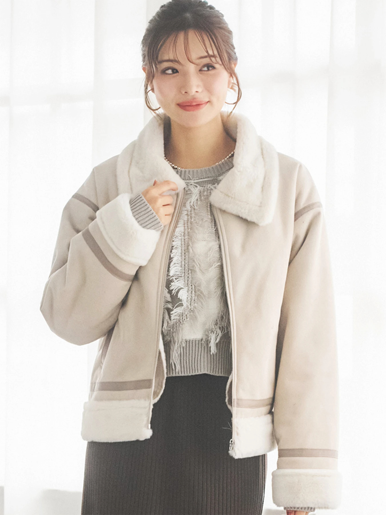 パイピングムートンジャケット / LUDIC PARK（ルディックパーク）の