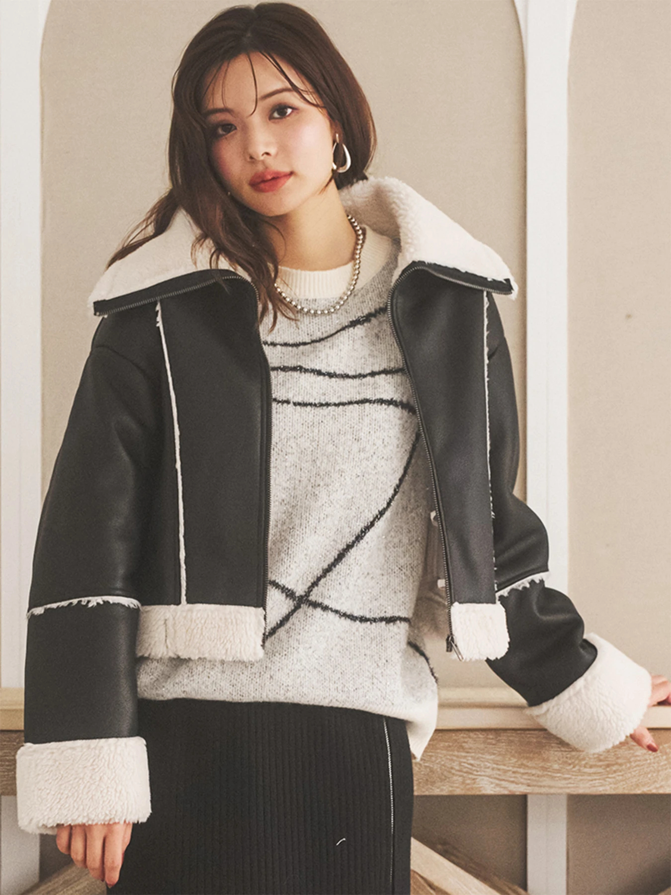 ☆美品☆ ルイヴィトン　２wayムートンジャケット、パーカー 66056-1.jpg