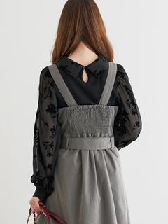 LUDIC PARK(ルディックパーク) |フロッキー花柄リボンブラウス