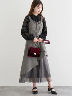 LUDIC PARK(ルディックパーク) |フロッキー花柄リボンブラウス