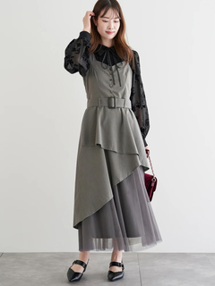 LUDIC PARK(ルディックパーク) |フロッキー花柄リボンブラウス