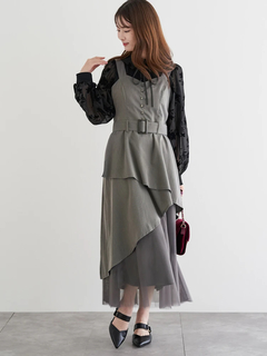 LUDIC PARK(ルディックパーク) |フロッキー花柄リボンブラウス