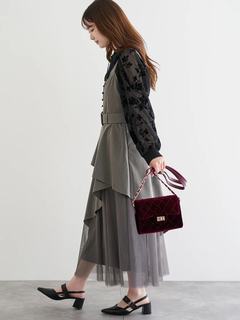 LUDIC PARK(ルディックパーク) |フロッキー花柄リボンブラウス