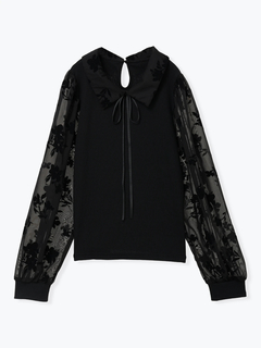 LUDIC PARK(ルディックパーク) |フロッキー花柄リボンブラウス