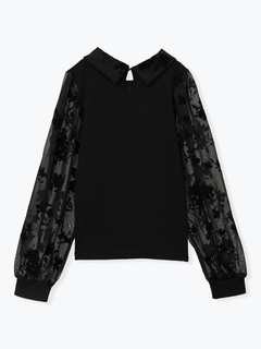 LUDIC PARK(ルディックパーク) |フロッキー花柄リボンブラウス