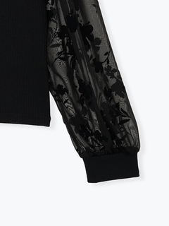 LUDIC PARK(ルディックパーク) |フロッキー花柄リボンブラウス