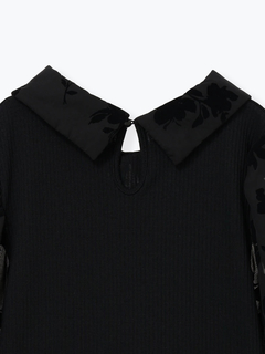 LUDIC PARK(ルディックパーク) |フロッキー花柄リボンブラウス