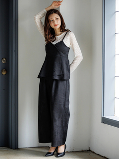 LUDIC PARK(ルディックパーク) |[SET]スエードポンチラップ風キャミソール×ワイドパンツ