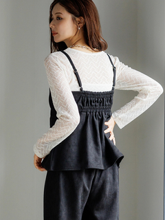 LUDIC PARK(ルディックパーク) |[SET]スエードポンチラップ風キャミソール×ワイドパンツ