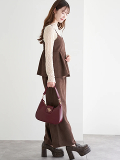 LUDIC PARK(ルディックパーク) |[SET]スエードポンチラップ風キャミソール×ワイドパンツ