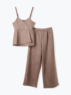 LUDIC PARK(ルディックパーク) |[SET]スエードポンチラップ風キャミソール×ワイドパンツ