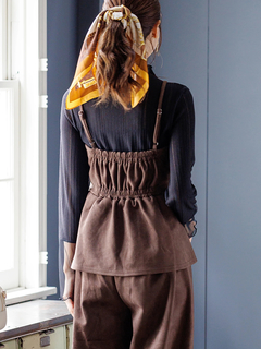 LUDIC PARK(ルディックパーク) |[SET]スエードポンチレースアップキャミソール×ワイドパンツ