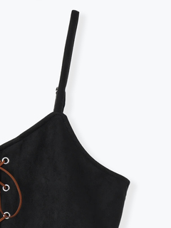 LUDIC PARK(ルディックパーク) |[SET]スエードポンチレースアップキャミソール×ワイドパンツ