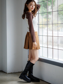 LUDIC PARK(ルディックパーク) |スエードミニプリーツスカート