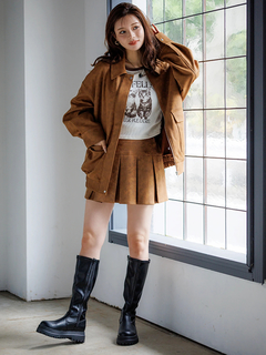 LUDIC PARK(ルディックパーク) |スエードミニプリーツスカート