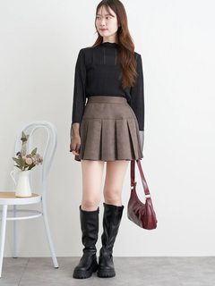 LUDIC PARK(ルディックパーク) |スエードミニプリーツスカート