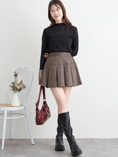 LUDIC PARK(ルディックパーク) |スエードミニプリーツスカート