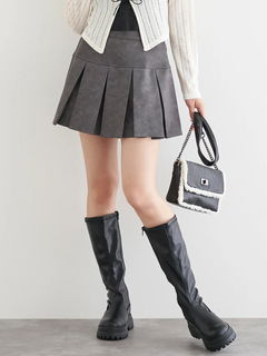 LUDIC PARK(ルディックパーク) |スエードミニプリーツスカート