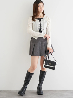 LUDIC PARK(ルディックパーク) |スエードミニプリーツスカート