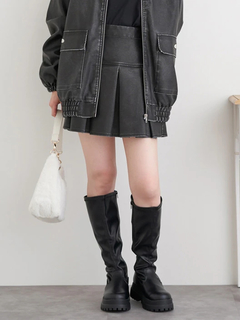 LUDIC PARK(ルディックパーク) |フェイクレザーミニプリーツスカート