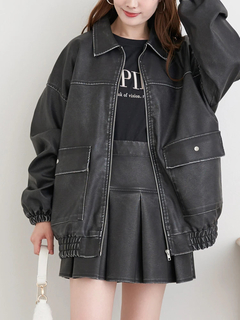 LUDIC PARK(ルディックパーク) |フェイクレザーミニプリーツスカート