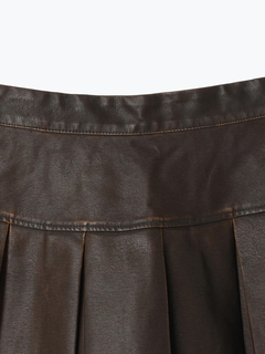 LUDIC PARK(ルディックパーク) |フェイクレザーミニプリーツスカート