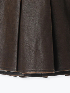 LUDIC PARK(ルディックパーク) |フェイクレザーミニプリーツスカート