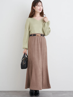 LUDIC PARK(ルディックパーク) |スエポンベルト付きマーメードスカート