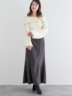 LUDIC PARK(ルディックパーク) |スエポンベルト付きマーメードスカート