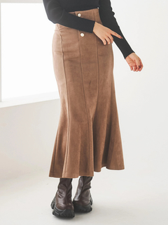 LUDIC PARK(ルディックパーク) |スエードポンチボタン付きマーメイドスカート