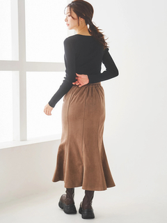 LUDIC PARK(ルディックパーク) |スエードポンチボタン付きマーメイドスカート