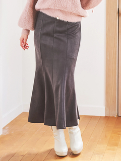 LUDIC PARK(ルディックパーク) |スエードポンチボタン付きマーメイドスカート