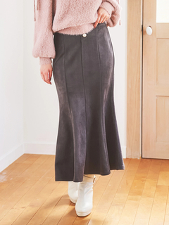 LUDIC PARK(ルディックパーク) |スエードポンチボタン付きマーメイドスカート