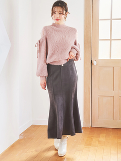 LUDIC PARK(ルディックパーク) |スエードポンチボタン付きマーメイドスカート