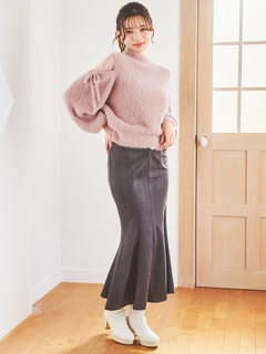 LUDIC PARK(ルディックパーク) |スエードポンチボタン付きマーメイドスカート