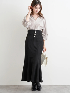 LUDIC PARK(ルディックパーク) |スエードポンチボタン付きマーメイドスカート