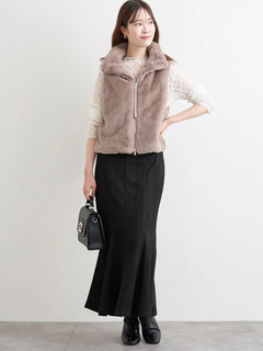 LUDIC PARK(ルディックパーク) |スエードポンチボタン付きマーメイドスカート