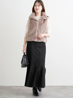 LUDIC PARK(ルディックパーク) |スエードポンチボタン付きマーメイドスカート