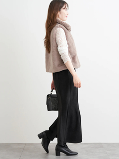 LUDIC PARK(ルディックパーク) |スエードポンチボタン付きマーメイドスカート