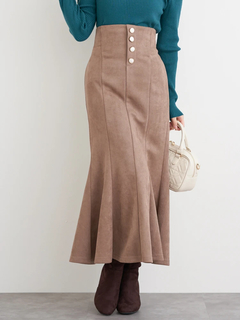 LUDIC PARK(ルディックパーク) |スエードポンチボタン付きマーメイドスカート